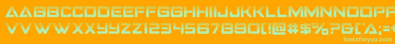 Strikefighterhalf Font – Green Fonts on Orange Background