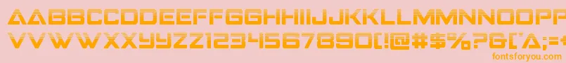 Strikefighterhalf Font – Orange Fonts on Pink Background