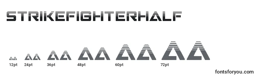 Размеры шрифта Strikefighterhalf