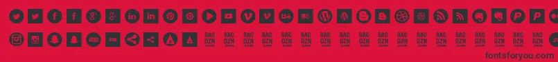 Socialtype Font – Black Fonts on Red Background