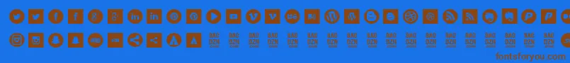Socialtype Font – Brown Fonts on Blue Background
