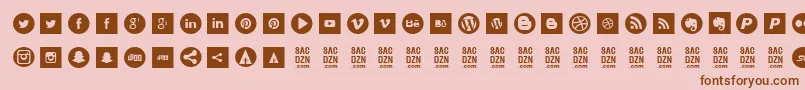 fuente Socialtype – Fuentes Marrones Sobre Fondo Rosa