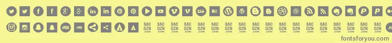 Socialtype Font – Gray Fonts on Yellow Background