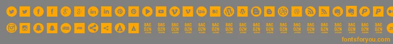 Socialtype Font – Orange Fonts on Gray Background