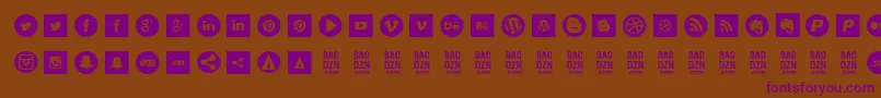 Socialtype Font – Purple Fonts on Brown Background