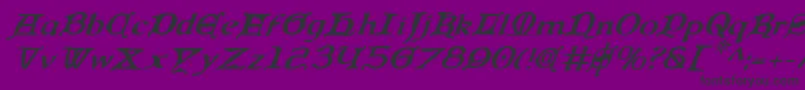 QueenCountryItalic Font – Black Fonts on Purple Background