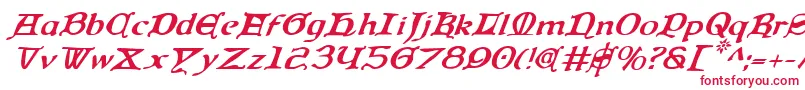 Шрифт QueenCountryItalic – красные шрифты