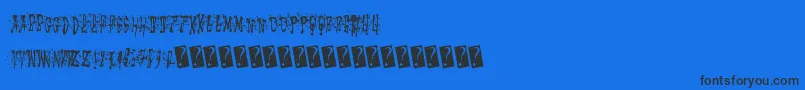 Stickymad Font – Black Fonts on Blue Background