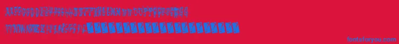 Stickymad Font – Blue Fonts on Red Background