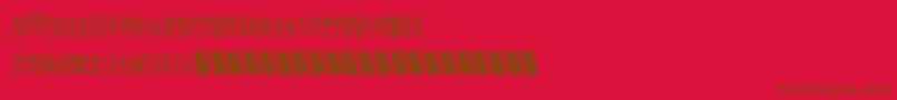 Stickymad Font – Brown Fonts on Red Background