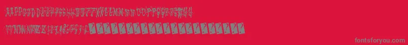 Stickymad Font – Gray Fonts on Red Background