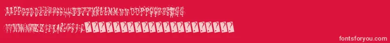 fuente Stickymad – Fuentes Rosadas Sobre Fondo Rojo