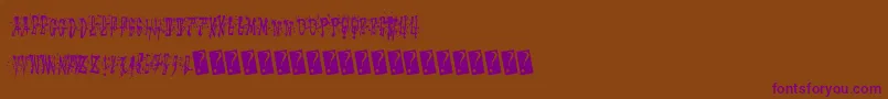 Stickymad Font – Purple Fonts on Brown Background