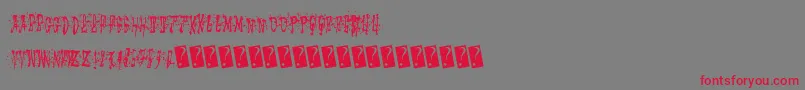 Stickymad-Schriftart – Rote Schriften auf grauem Hintergrund