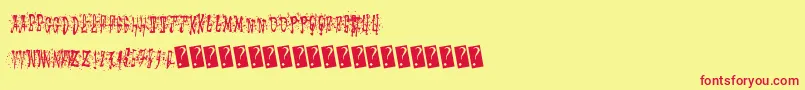 Stickymad Font – Red Fonts on Yellow Background