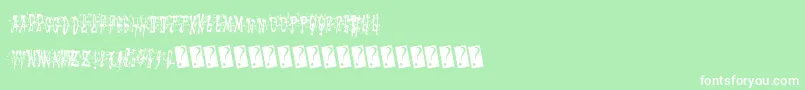 Stickymad Font – White Fonts on Green Background