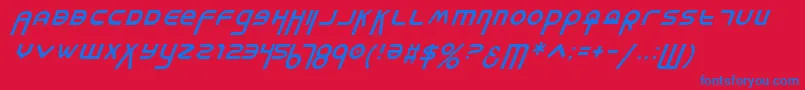 Milki Font – Blue Fonts on Red Background