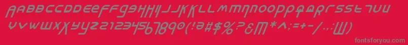 フォントMilki – 赤い背景に灰色の文字