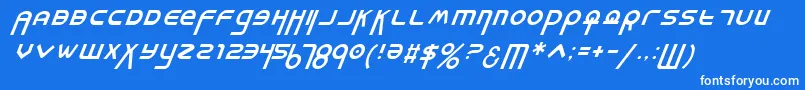 フォントMilki – 青い背景に白い文字