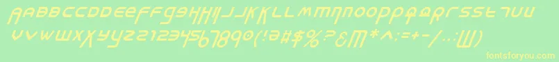 Milki Font – Yellow Fonts on Green Background