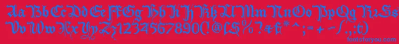 Xiberonne Font – Blue Fonts on Red Background