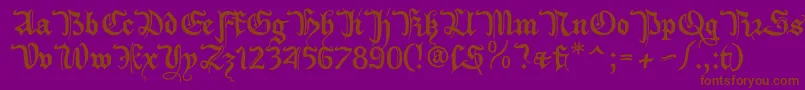 Xiberonne Font – Brown Fonts on Purple Background