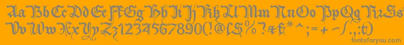フォントXiberonne – オレンジの背景に灰色の文字