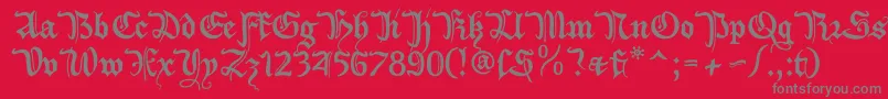 Xiberonne Font – Gray Fonts on Red Background