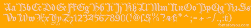 フォントXiberonne – オレンジの背景にピンクのフォント