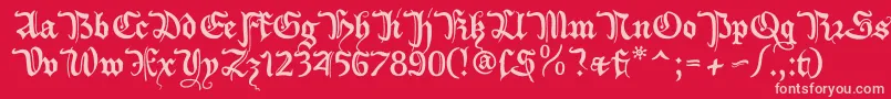 Xiberonne Font – Pink Fonts on Red Background