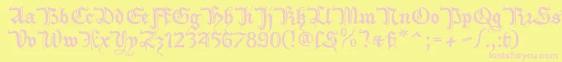 Xiberonne Font – Pink Fonts on Yellow Background