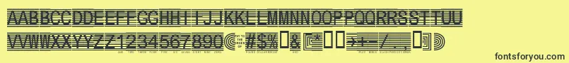 Secure2a Font – Black Fonts on Yellow Background