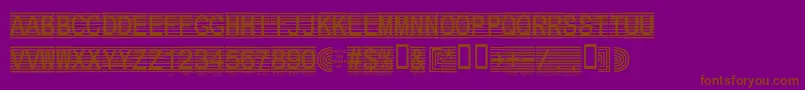 Secure2a Font – Brown Fonts on Purple Background