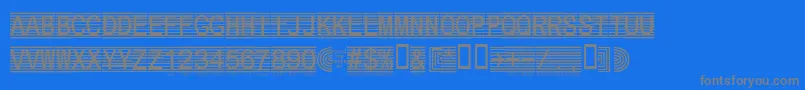 Secure2a Font – Gray Fonts on Blue Background