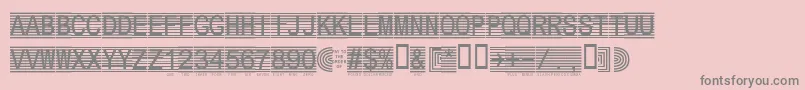 Secure2a Font – Gray Fonts on Pink Background