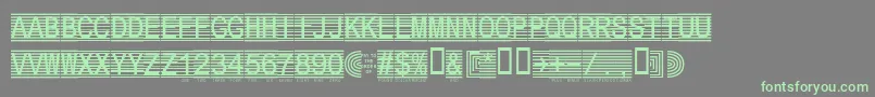 Secure2a-Schriftart – Grüne Schriften auf grauem Hintergrund