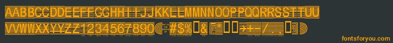 Secure2a Font – Orange Fonts on Black Background