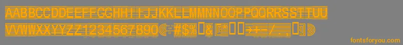 Secure2a Font – Orange Fonts on Gray Background