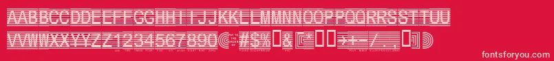 Secure2a Font – Pink Fonts on Red Background