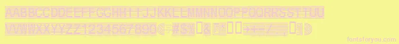 Secure2a Font – Pink Fonts on Yellow Background