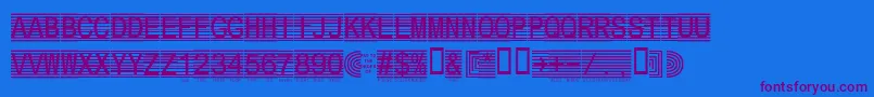 Secure2a Font – Purple Fonts on Blue Background