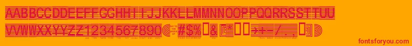 Secure2a Font – Red Fonts on Orange Background