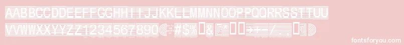 フォントSecure2a – ピンクの背景に白い文字