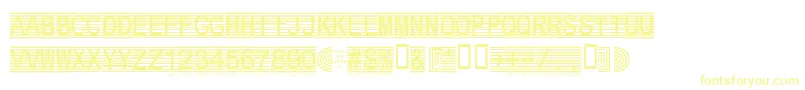 Secure2a Font – Yellow Fonts on White Background