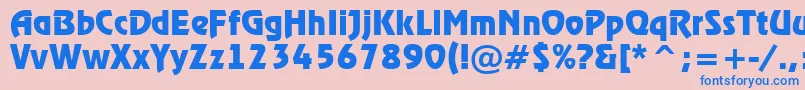 ARewinderBold-fontti – siniset fontit vaaleanpunaisella taustalla