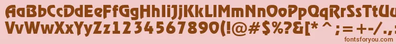 Шрифт ARewinderBold – коричневые шрифты на розовом фоне
