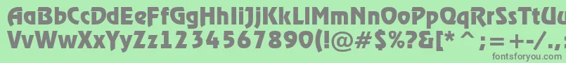 ARewinderBold-fontti – harmaat kirjasimet vihreällä taustalla