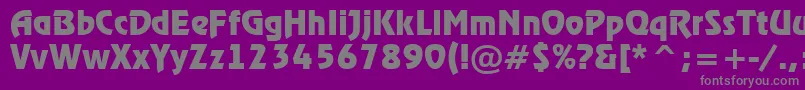 ARewinderBold-fontti – harmaat kirjasimet violetilla taustalla