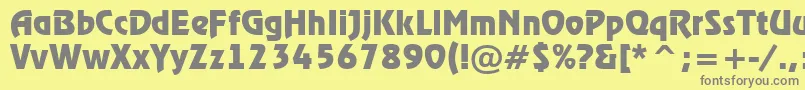 Шрифт ARewinderBold – серые шрифты на жёлтом фоне