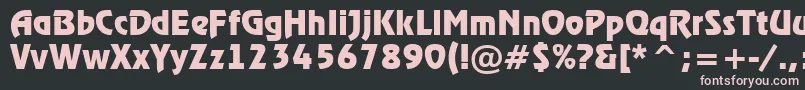 ARewinderBold-fontti – vaaleanpunaiset fontit mustalla taustalla